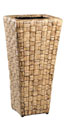 Tapered Square-Tall Basket Weave Planter
